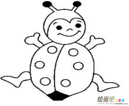 七星瓢虫简笔画：七星瓢虫的画法
